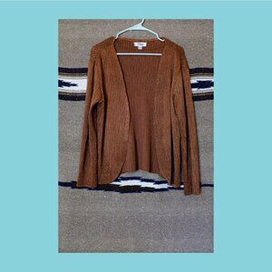 FLAIR shiny bronze  blazer cardigan jacket top medium